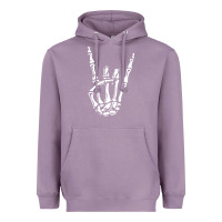 Lavender rock on skeleton hand Heavyweight Hoodie - linhVisuals