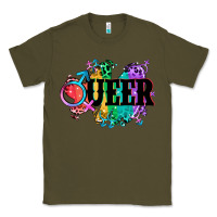 Army Green Queer Classic Tee - CowGirlArtShop