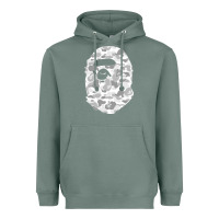 Sage Gorilla Head Shot Heavyweight Hoodie - linhVisuals