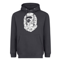 Smoke Gorilla Head Shot Heavyweight Hoodie - linhVisuals