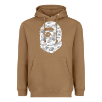 Toasted Coconut Gorilla Head Shot Heavyweight Hoodie - linhVisuals