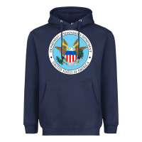 Navy department of redundancy department Heavyweight Hoodie - linhVisuals