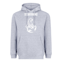 Heather Grey scorpion Heavyweight Hoodie - linhVisuals