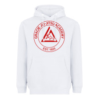 White gracie jiu jitsu academy Heavyweight Hoodie - linhVisuals