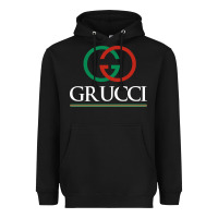 Black grucci Heavyweight Hoodie - linhVisuals