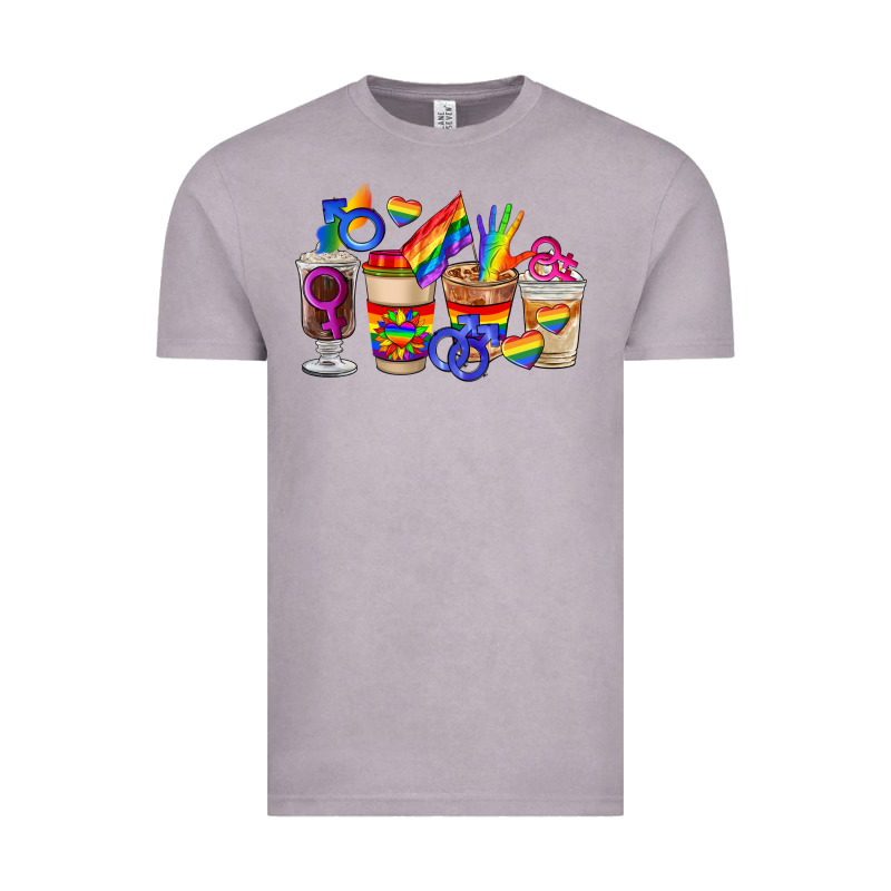 Lgbt Coffee Cups Vintage Tee by FaDigitalArtStudio | Teevron