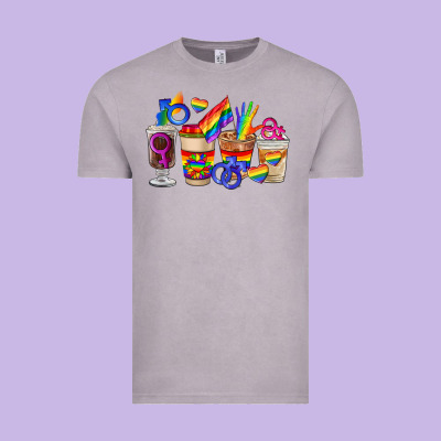 Lgbt Coffee Cups Vintage Tee Designed By Fadigitalartstudio