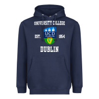 Navy university college dublin Heavyweight Hoodie - linhVisuals