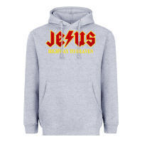 Heather Grey jesus rocks highway to heaven Heavyweight Hoodie - linhVisuals
