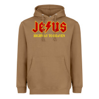 Toasted Coconut jesus rocks highway to heaven Heavyweight Hoodie - linhVisuals