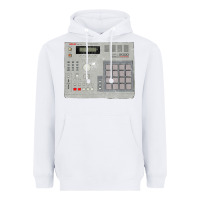 White akai mpc2000 Heavyweight Hoodie - linhVisuals
