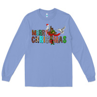 Colony Blue Merry christmas cross Long Sleeve Tee - FaDigitalArtStudio