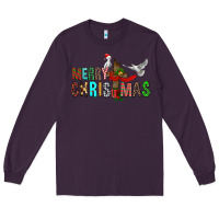 Plum Merry christmas cross Long Sleeve Tee - FaDigitalArtStudio