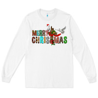 White Merry christmas cross Long Sleeve Tee - FaDigitalArtStudio