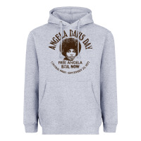 Heather Grey angela davis day 70s black rights Heavyweight Hoodie - linhVisuals