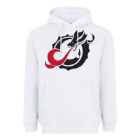White MSUM Dragons, Gear Heavyweight Hoodie - linhVisuals