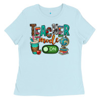 Baby Blue teacher mode on Ladies Tee - OliviaCreatesArt