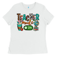White teacher mode on Ladies Tee - OliviaCreatesArt