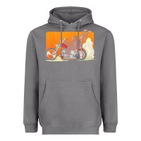Storm bigfoot t  shirt bigfoot riding motorcycle for biker sasquatch chick t Heavyweight Hoodie - linhVisuals