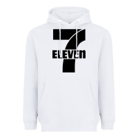 White 7 elevenn Heavyweight Hoodie - linhVisuals