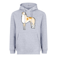 Heather Grey borzoi Heavyweight Hoodie - linhVisuals
