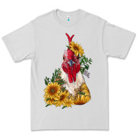 Dove Grey sunflower rooster with leopard Premium Tee - RanaPortraitStore