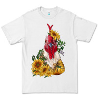 White sunflower rooster with leopard Premium Tee - RanaPortraitStore
