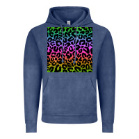 Vintage Denim leopard glitter seamless pattern Vintage Hoodie - BundleAndBundleShop
