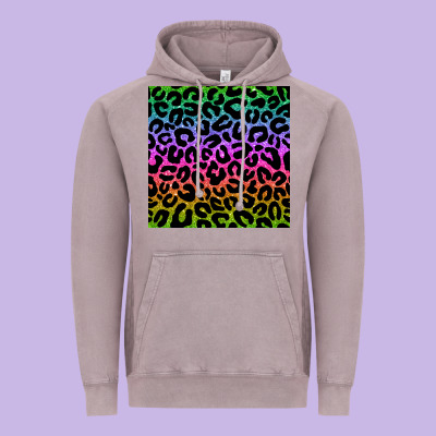 Leopard Glitter Seamless Pattern Vintage Hoodie Designed By Bundleandbundleshop