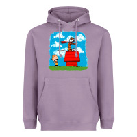 Lavender Calvin Hobbes Heavyweight Hoodie - linhVisuals