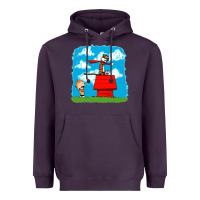 Plum Calvin Hobbes Heavyweight Hoodie - linhVisuals