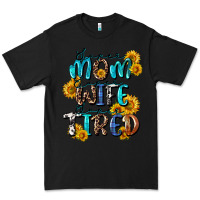 Black Super mom super wife super tired Premium Tee - CowGirlArtShop
