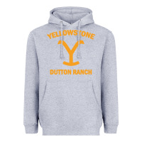 Heather Grey dutton ranch Heavyweight Hoodie - linhVisuals
