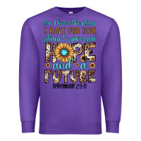 Purple for i know the plans i have for you plans to give you hope and a futur Premium Sweatshirt - JahusDesignShop