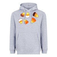 Heather Grey candy corn Heavyweight Hoodie - linhVisuals