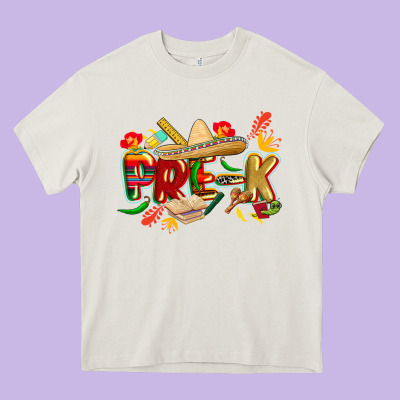 Cinco De Mayo Pre K Heavy Core Tee Designed By Cowgirlartshop