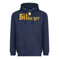 Navy #bitburger Heavyweight Hoodie - linhVisuals