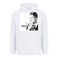 White Chris Botti Heavyweight Hoodie - linhVisuals