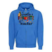 True Royal santa's favorite teacher Zipper Hoodie - AdoDesignShop