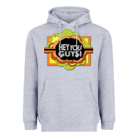 Heather Grey hey you guys   the electric company Heavyweight Hoodie - linhVisuals