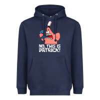 Navy no this is patrick Heavyweight Hoodie - linhVisuals