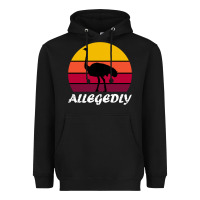 Black retro vintage allegedly ostrich Heavyweight Hoodie - linhVisuals