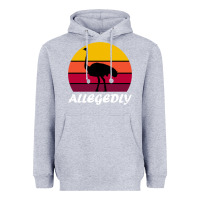 Heather Grey retro vintage allegedly ostrich Heavyweight Hoodie - linhVisuals
