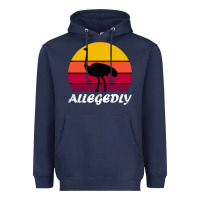 Navy retro vintage allegedly ostrich Heavyweight Hoodie - linhVisuals