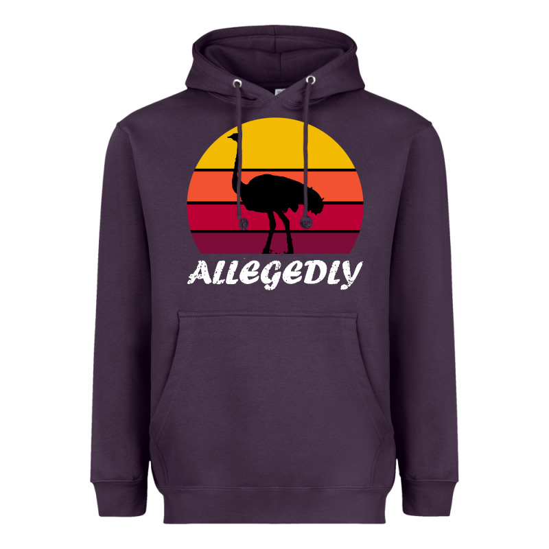 Retro Vintage Allegedly Ostrich Heavyweight Hoodie by linhVisuals | Teevron