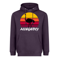 Plum retro vintage allegedly ostrich Heavyweight Hoodie - linhVisuals
