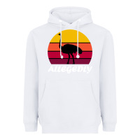 White retro vintage allegedly ostrich Heavyweight Hoodie - linhVisuals