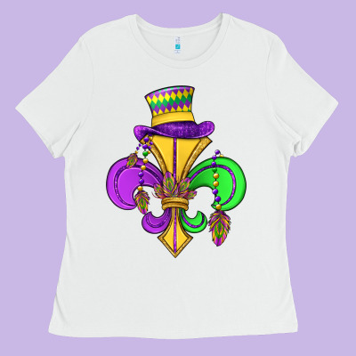 Fleur De Lis Ladies Tee Designed By Oliviacreatesart