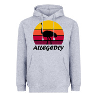 Heather Grey retro vintage allegedly ostrich Heavyweight Hoodie - linhVisuals