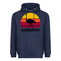 Navy retro vintage allegedly ostrich Heavyweight Hoodie - linhVisuals
